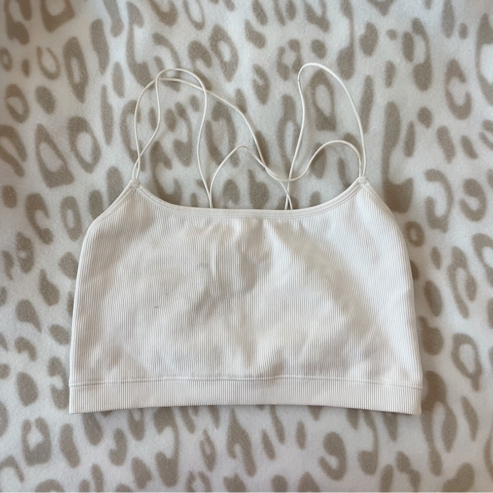 gilly hicks ribbed strappy tank top
